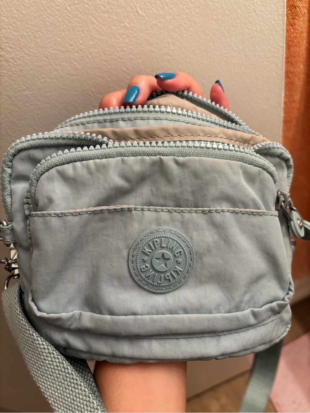 Kipling Merryl Light Gray-Blue Mini Crossbody Bag & Fanny pack